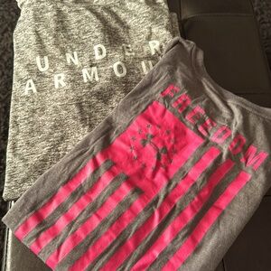 A lot of Under Armour shirts